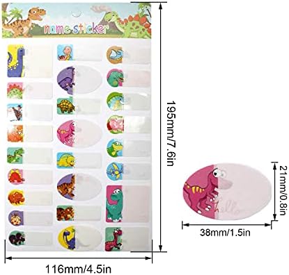 TIANLIN Name Stickers, Self Adhesive Household Labels, Waterproof Name Sticker for Daycare and School, Colourful Kids Name Labels for Baby Bottle