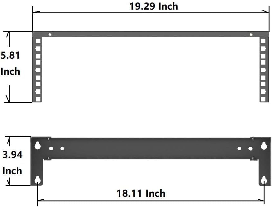 JINGCHENGMEI 2 Pack of 3U Vertical Wall Mount Rack and Foldable Patch Panel Bracket for 19" Rack Mount Network and Server Equipment (2) - Image 4
