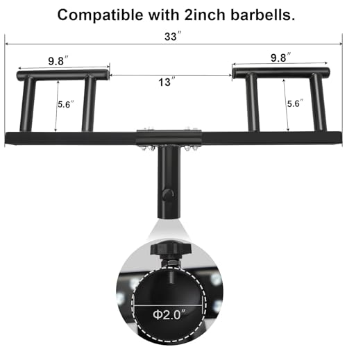 Miniatura 4 de Brtgym Viking Press - Accesorio De Mango De Mina Terrestre, Para Barra Olímpica De 2 Pulgadas, Equipo De Gimnasio En Casa Hecho De Hierro Pesado Para Entrenamiento De Presión De Sentadillas