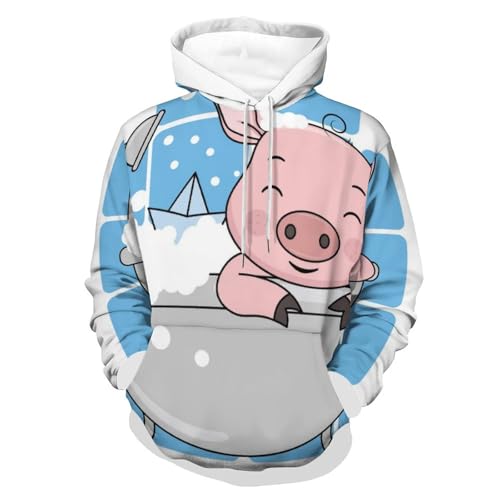 Hoodie Bain de Cochon pull de qualité supérieure sweat à capuche finitions soignées S