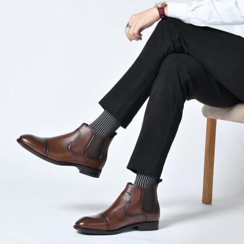 Image of Men's Chukka Boots Genuine Leather Ankle Boot for Men Classic Casual Oxford Style Footwear