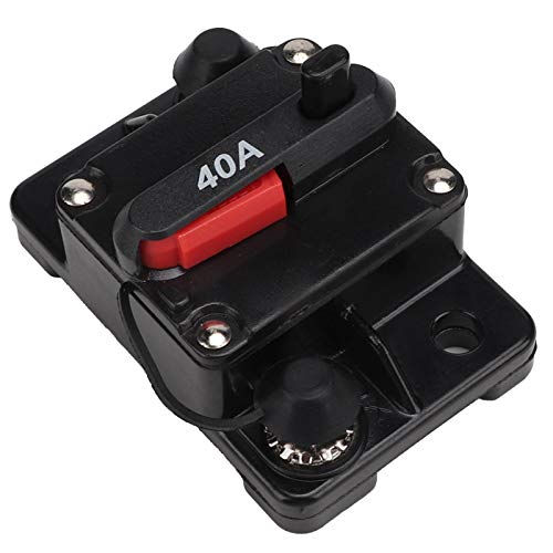 Cilnvenie voiture stéréo Audio réarmable disjoncteur en ligne auto-récupération fusible 12V 30A/40A/60A(40A) Cover