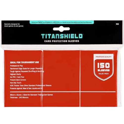 TitanShield Premium 150 fundas de tamaño estándar para juegos de