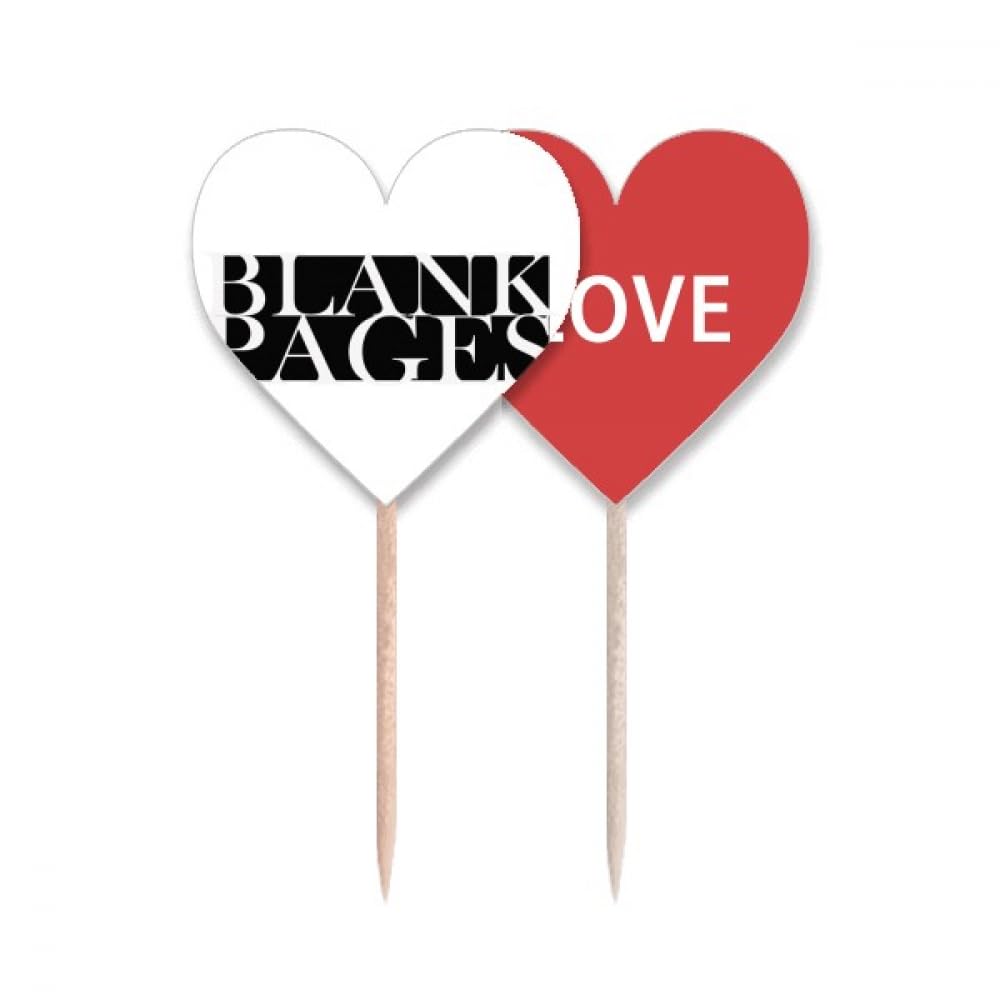 Cupcake pick Love Heart avec drapeaux vierges pour buffets de mariage