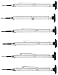 Moody Tools 58-0670S 6-Piece Slot/Phil/Screw Extractor Combo Reversible Driver Set, Silver Aluminum Handles