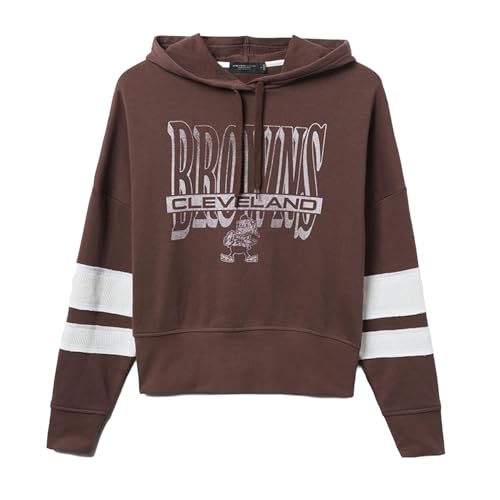 Junk Food Clothing Cleveland Browns Stripe Hoodie - Small