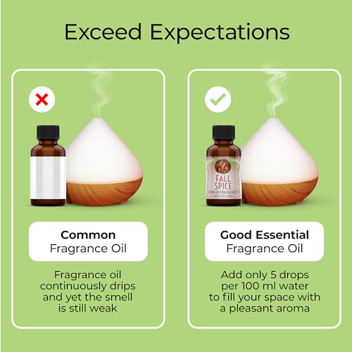 Good Essential Professional Fall Spice Fragrance Oil 30ml (1 fl oz) for Diffuser, Candles, Soaps, Lotions, Perfume - Cozy Scent for Home