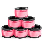 esonstyle Pack of 6 LED Light Up Band Slap Bracelets Night Safety Wrist Band for Cycling Walking ...