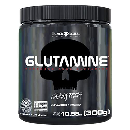 Glutamine - 300G sem Sabor - Black Skull, Black Skull
