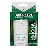 Biofreeze Dry Stick, Mess-Free Relief for Neck, Shoulder, Knee, Hip, Hand & Joint, Cooling Menthol Pain Relief Stick, Up to 100 Uses