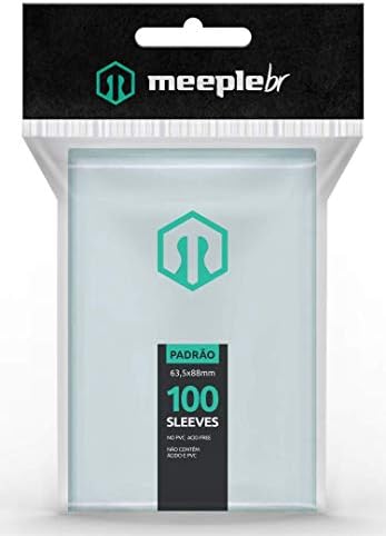 MeepleBR Sleeves - PADRÃO (63,5x88mm), 100 Unidades, TCG, Plástico para Proteção de Cartas