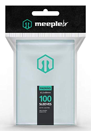 MeepleBR Sleeves - PADRÃO (63,5x88mm), 100 Unidades, TCG, Plástico para Proteção de Cartas