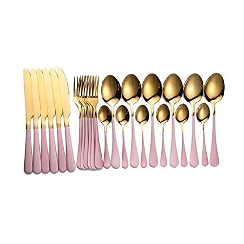 Ménagère 24 pièces en acier inoxydable avec couteau fourchette cuillère