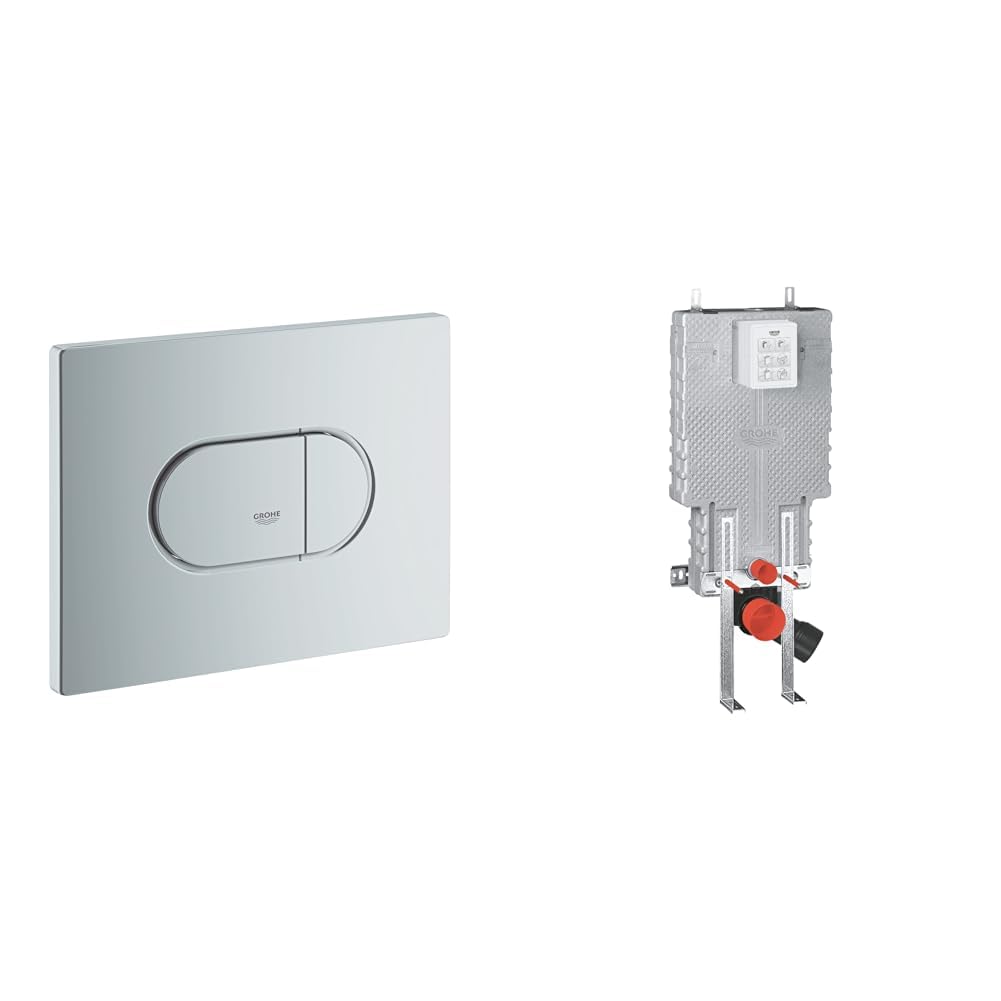 Grohe Gömme Rezervuar Kumanda Paneli Yatay + Uniset 13 cm Gömme Pnömatik Rezervuar Seti