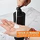 3 Stück Seifenspender Schwarz Matte 500ml Leere Pumpflasche Duschgel Spender Shampoo Flaschen Minimalistischer Luxus Pumpspender für Flüssigseife mit 20 Wasserdichten Etiketten