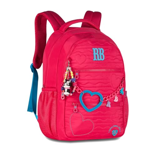 Mochila RB Costa Feminina Escolar Juvenil Adulta Original (Rosa)