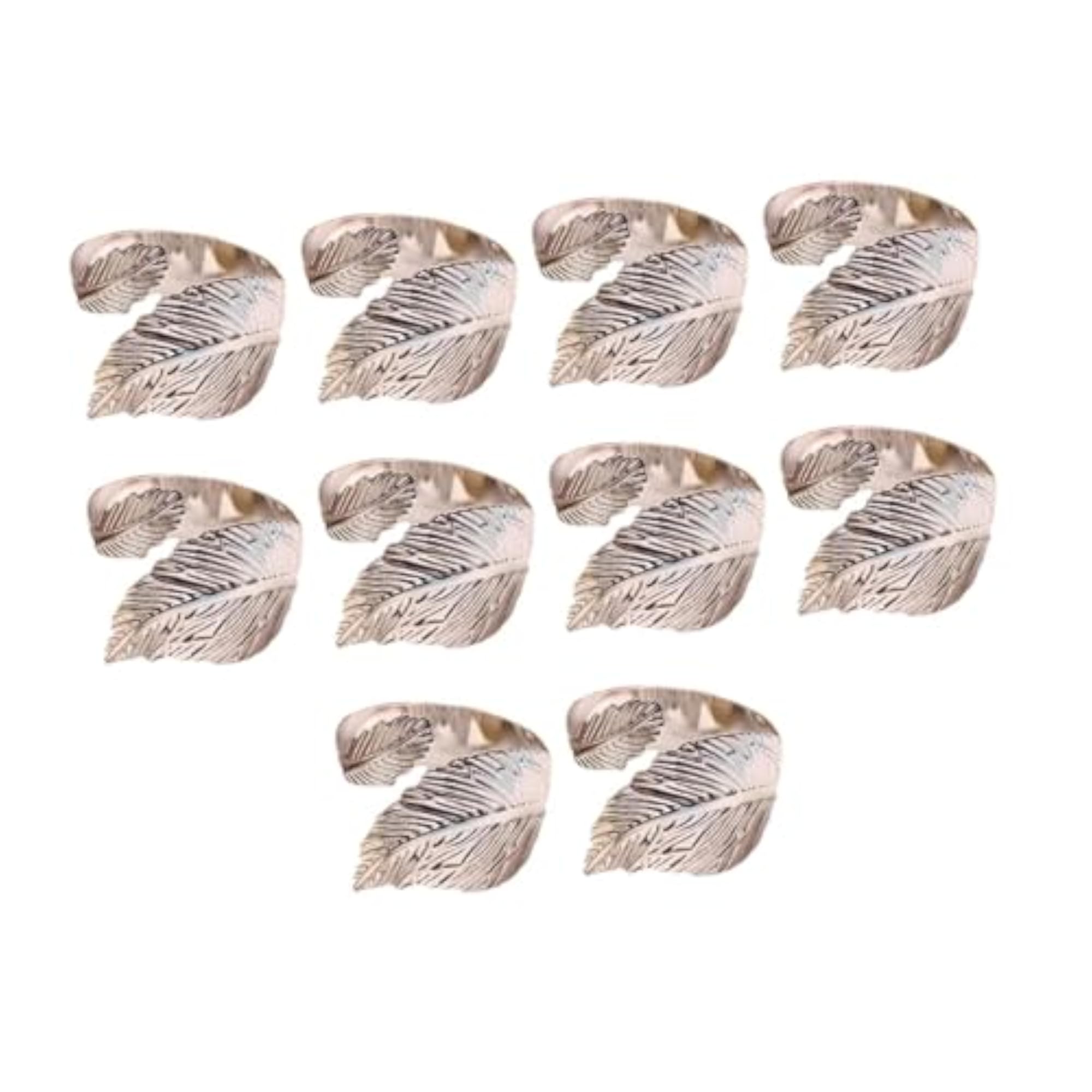 10Pcs Leaf Napkin Rings for Table Settings
