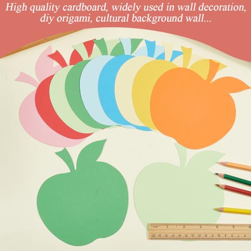 SOFPLATE 8 conjuntos de 72 peças de recortes de papel de frutas de 15 cm recortes de papel sortidos