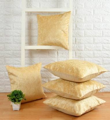 Solid Velvet Cushion Covers for Sofa Bed Chair Hottel Bedroom 18 In Pack of 5 - Picture 3 of 21