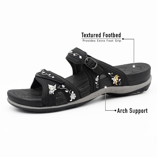 Image of Gold Pigeon Shoes SIGNATURE Comfort Walking Slides Sandals for Women | Arch Support, Waterproof, Non-Slip