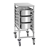 besonders sicher durch zwei vertikale Behältersicherungen und Schutzkappen an Rollen