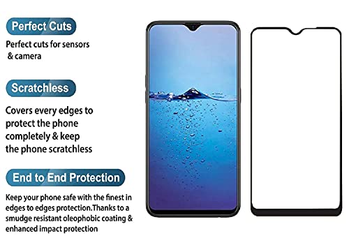 Image of Screen Protector for Oppo A56 5G | Oppo A54s (Black) Tempered Glass Edge-to-Edge 6D Screen Guard With Installation Kit
