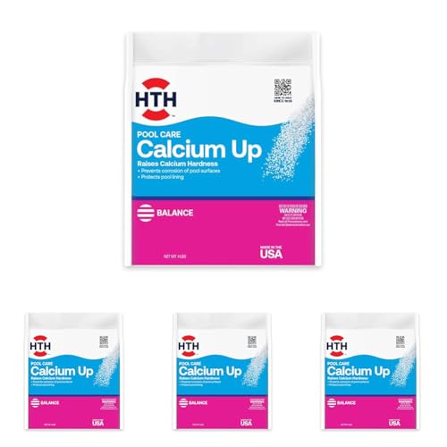 Image of HTH 67059 Swimming Pool Care Calcium Hardness Up, Swimming Pool Chemical Protects Swimming Pool Surfaces and Liners, 4 Lbs (Pack of 4)