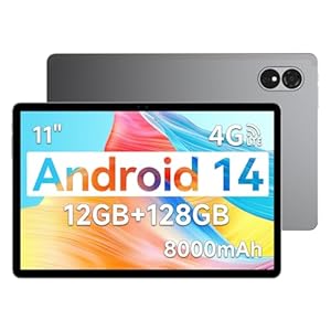 ALLDOCUBE 11″ 8000mAh Android 14 Tablet, Widevine L1, 12GB RAM+128GB ROM, iPlay60 Lite Tablet, 13MP/5MP Camera, 4GLTE Dual SIM 512GB Expand, T606 CPU Dual WiFi GPS BT5.0, 1280×800 Display
