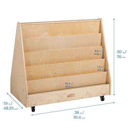 image for ECR4Kids - ELR-0420 Birch 5-Section School Classroom Storage Cabinet &