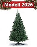 DecoKing Künstlicher Weihnachtsbaum 180 cm - PVC Tannenbaum künstlich inkl. Stabiler Ständer, Ø 105 cm, einfach aufzubauen - Christbaum Tanne unecht Grün Hergestellt in der EU, Lena