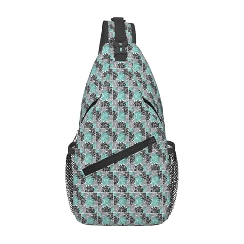 Sac à dos croisé pour homme Dahlia à motif floral pour randonnée