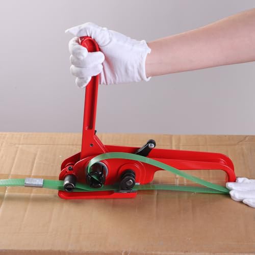 pallet banding strapping kit 5834x 100039 heavy duty pet strapping with tensioner and sealer tool 100 metal seals for shipping moving warehouses and industrial bundling 1480 lbs break
