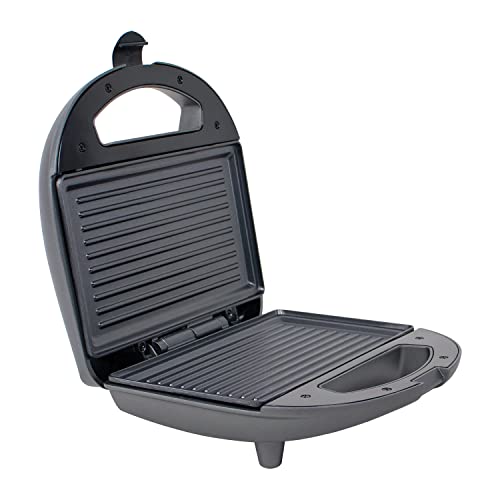 VETTA 760-Watt Nonstick Panini Press, Sandwich Maker, Automatic Temperature Control, Nonstick Coating, Nonslide Feet, Indoor Large Versatile Grill, 28.5 in. Wrappable Power Cord, Slate Gray