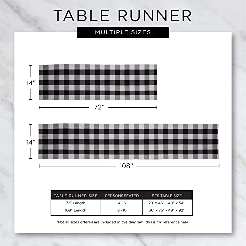 DII Fringed Check Tabletop, Table Runner, 14x108, Teal - image 8