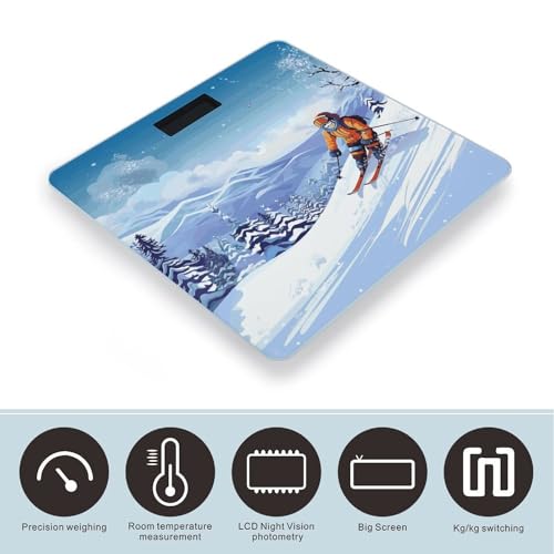 Báscula digital para baño con pantalla LED clara y capacidad 400 lb miniatura 3