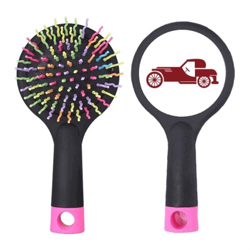 Brosse démêlante à coussin voitures rouges pour coiffage du matin sans douleur