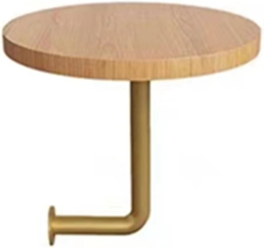 Wall Mounted Table Small Round - Solid Wood Floating Desk for Cafe, Bar and Cake Shop, Booth Table for Small Spaces(C,35x35x45CM)