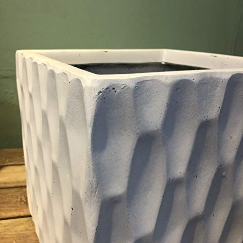 Kante Rf0203B-C80011 Lightweight Concrete Retro Rectangle Outdoor, Large Planter, Pure White #TOP5