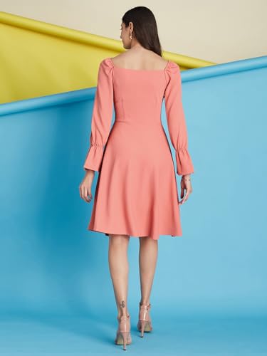 Image of Selvia Western Lycra Plain One Piece Fit & Flare