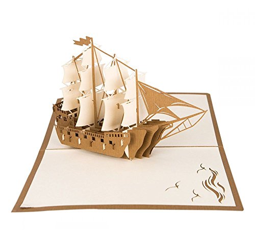 Segelschiff - 3D Karte/Pop-Up Karte - Segelboot als Klappkarte