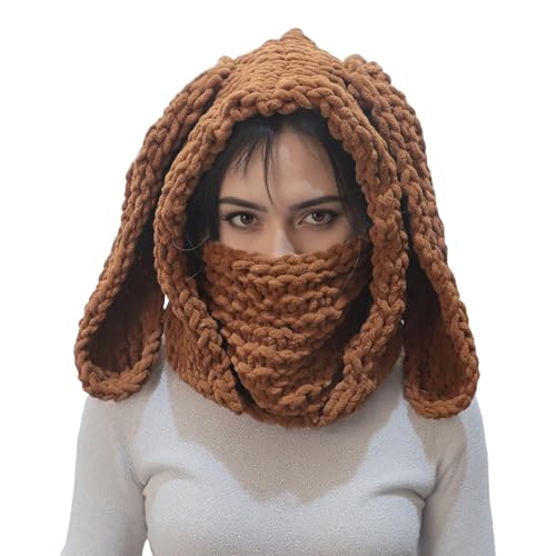 Écharpe d'hiver pour femme cagoule peluche et bonnet coupe-vent extérieur