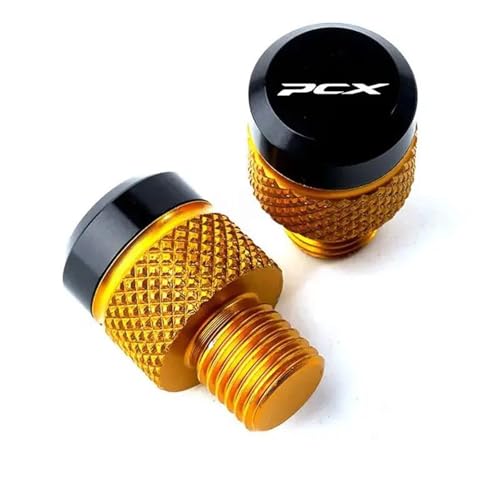 Accessoires moto CNC bouchon trou rétroviseur et cache-vis pneu jaune Honda PCX125 PCX150 PCX160