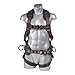 KStrong Harness UFH10332P Kapture Epic+ 5-Point Full Body Harness, Waist Pad w/Removable Tool Belt, Back/Shoulder Pad, Enhanced Dorsal D-ring, 2 Side D-rings, QC Chest and Legs, ANSI, M-L, Black/Red