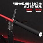 GarveeLife 7FT Olympic Barbell, Weight Bar For Weightlifting and Powerlifting, 45lb Olympic Bar with Needle Bearings & Brass Bushings, 1500LBS Strength Training Bar Fit 2" Standard Weights, Red Black - Image 5