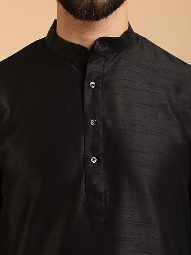 Image of SOJANYA (Since 1958 Men's Silk Blend Kurta Pyjama & Nehru Jacket Combo