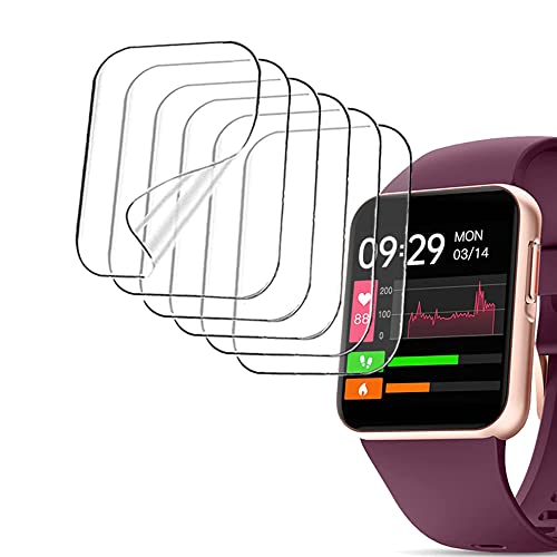 Smaate Screen Protector Compatible With Grv, Zoskvee, Holadream Inxfit N29 1.4Inch Smartwatch, Soft Tpu, 6-Pack, Bubble Self-Healing, Full Coverage, Anti-Scratch, High-Transparency #TOP30