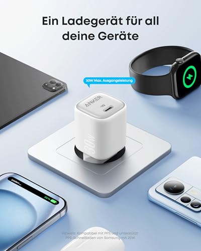 Anker 30W USB C Ladegerät, kompaktes GaN USB C Netzteil – Ansicht 6