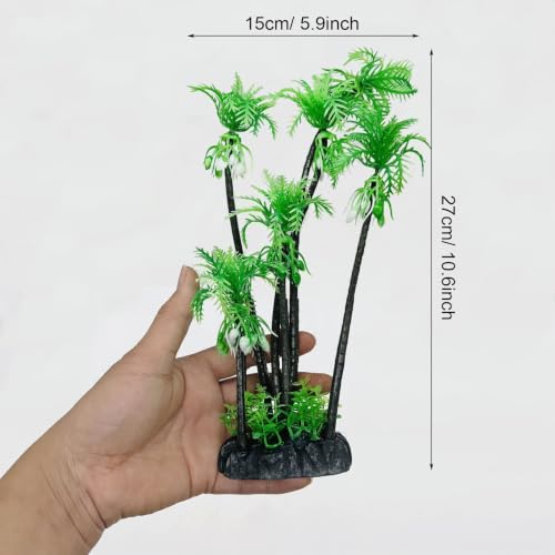 Miniatura 4 de Woohome 3 Piezas De Plástico Miniatura De Palmeras De Coco Para Decoración De Jardín Y Paisajes