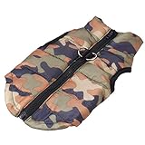 ROSENICE Hundejacke Winterjacken Hundemantel Baumwolle Hundegeschirr Größe S (Tarnung)