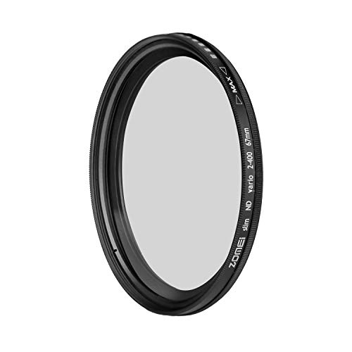 ZoMei 67mm Ultra Slim ND2-ND400 Fader Variable Neutral Density Adjustable Lens Filter ND Filter Optical Glass